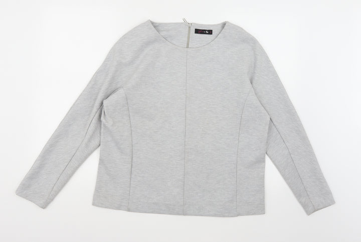 TU Womens Grey Jersey Full Zip Sweatshirt Size 16