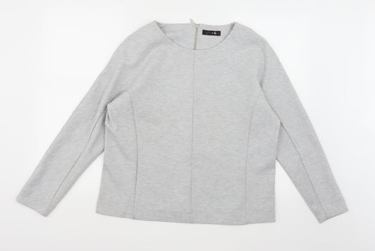 TU Womens Grey  Jersey Full Zip Sweatshirt Size 16