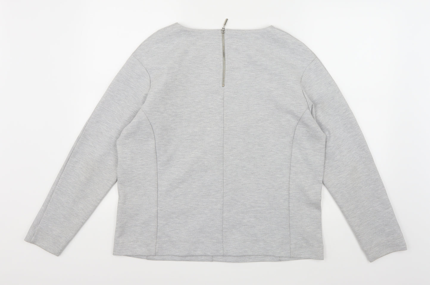 TU Womens Grey  Jersey Full Zip Sweatshirt Size 16