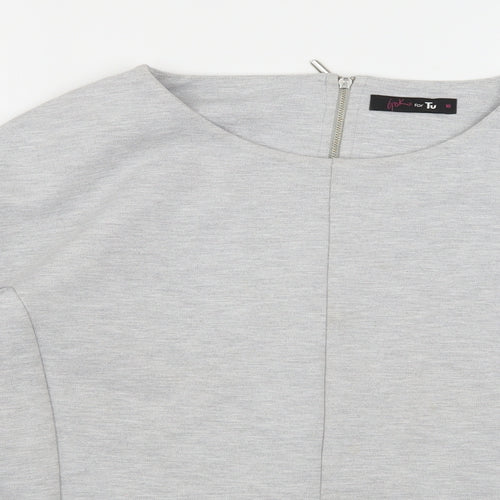 TU Womens Grey  Jersey Full Zip Sweatshirt Size 16