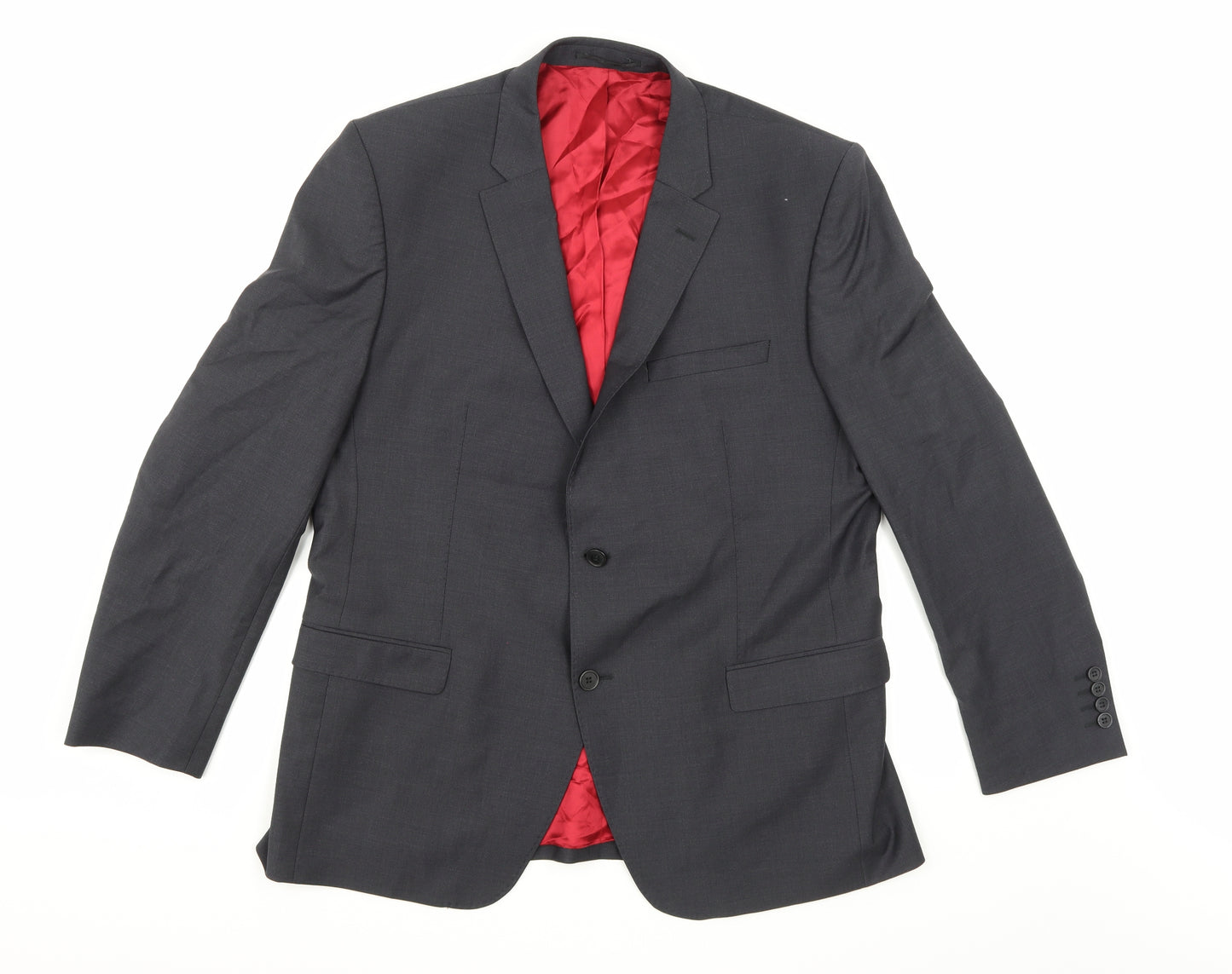 Santinelli Mens Grey  Rayon Jacket Suit Jacket Size 44