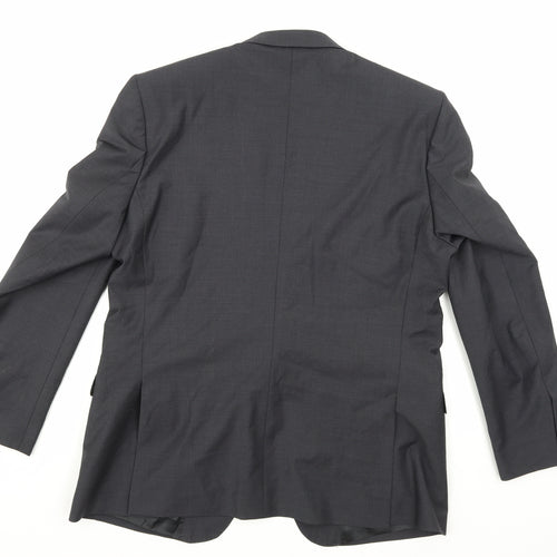 Santinelli Mens Grey  Rayon Jacket Suit Jacket Size 44