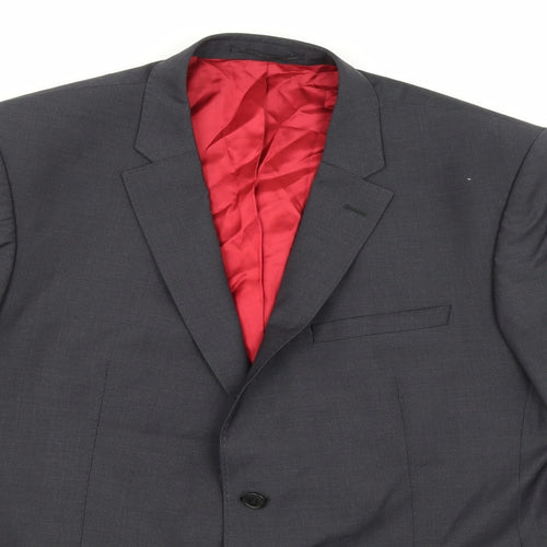 Santinelli Mens Grey  Rayon Jacket Suit Jacket Size 44