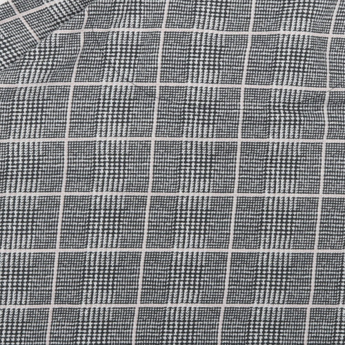 Bonmarché Womens Grey Check Jersey Pullover Sweatshirt Size 14