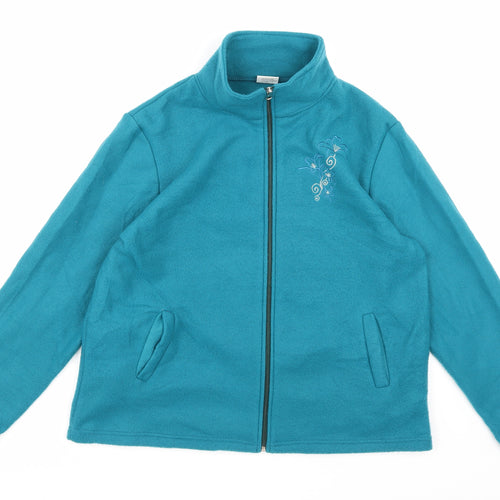 Anne De Lancay Womens Blue  Fleece Jacket  Size M