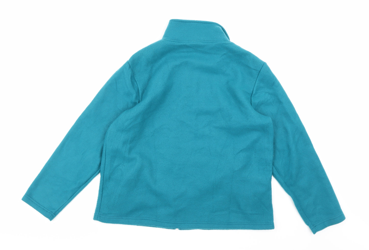 Anne De Lancay Womens Blue  Fleece Jacket  Size M