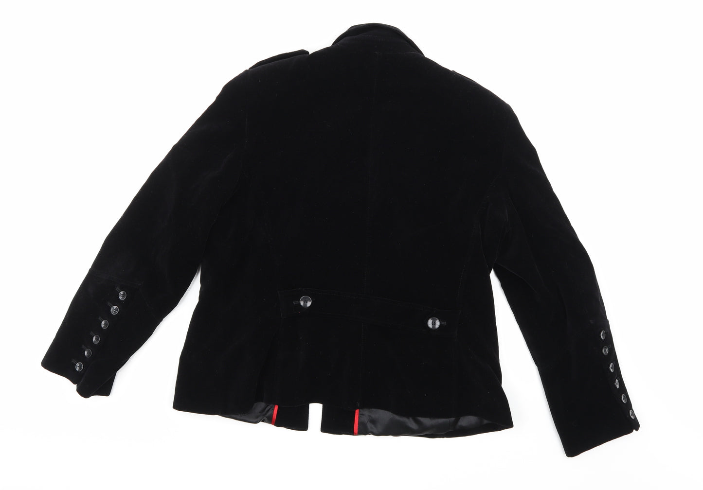 Klass Collection Womens Black  Velour Pea Coat Coat Size 18