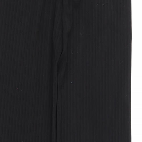 George Womens Black Striped Rayon Trousers  Size 10 L30 in