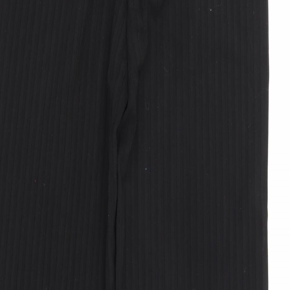 George Womens Black Striped Rayon Trousers  Size 10 L30 in