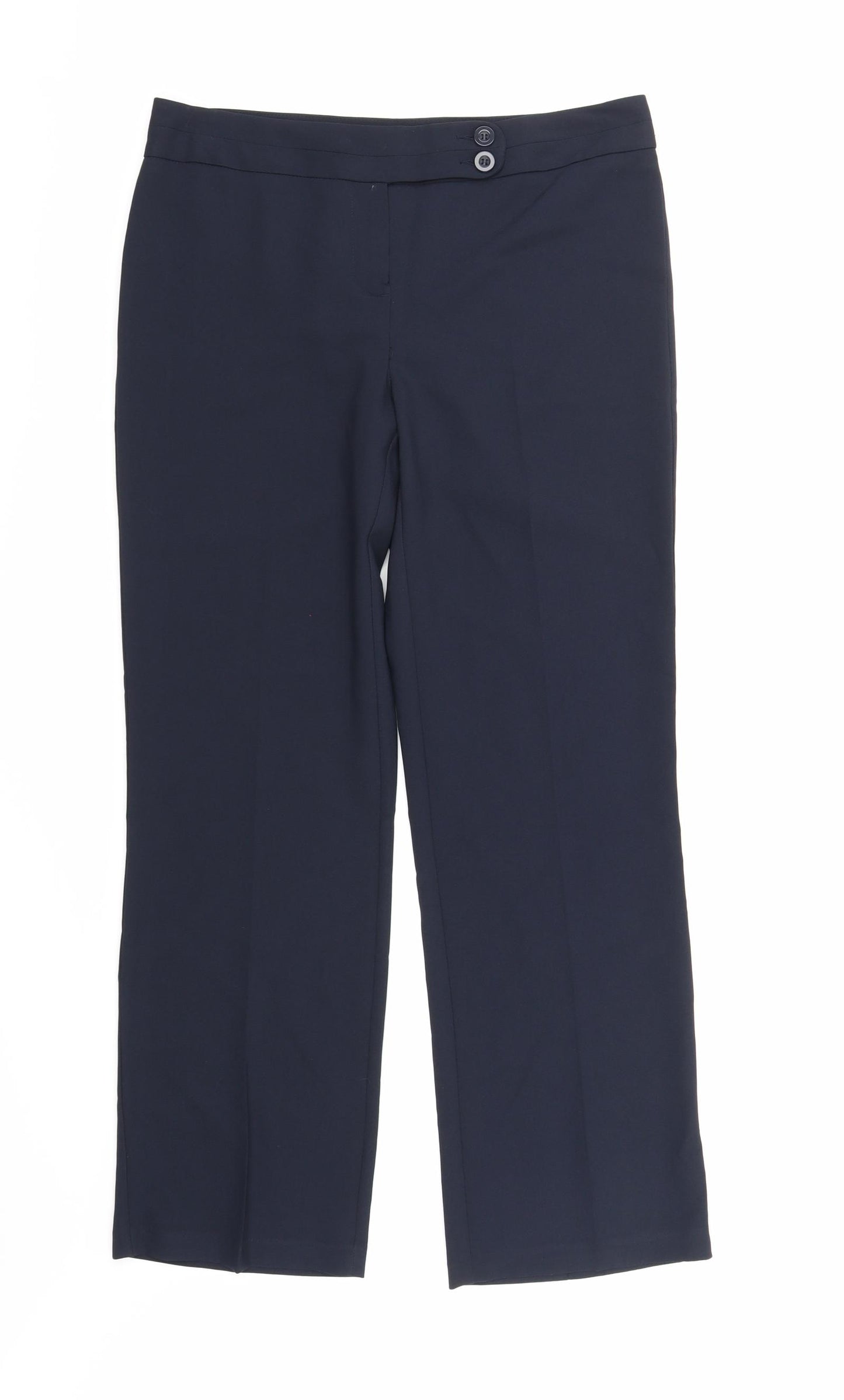 George Womens Blue  Rayon Trousers  Size 12 L30 in