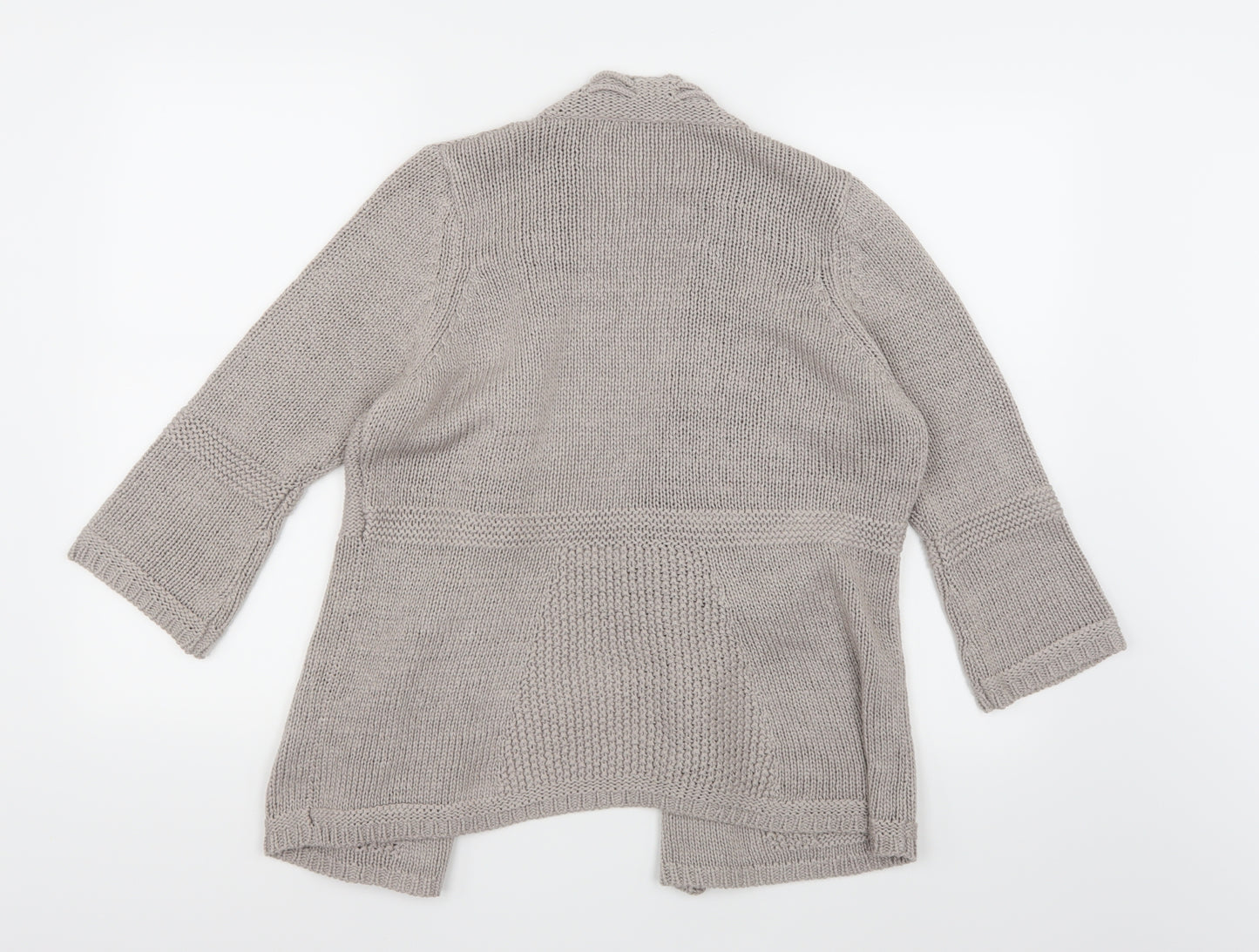 Marks and Spencer Womens Grey  Knit Cardigan Jumper Size 16