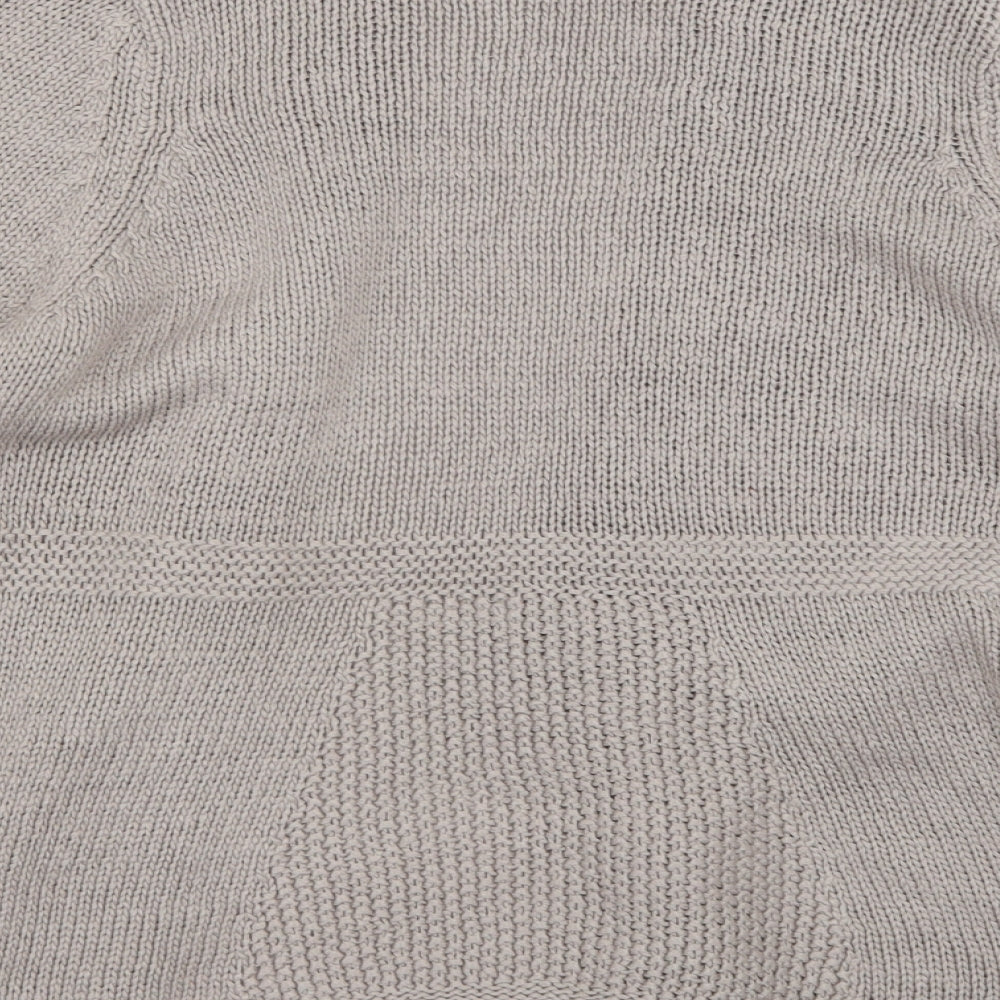 Marks and Spencer Womens Grey  Knit Cardigan Jumper Size 16