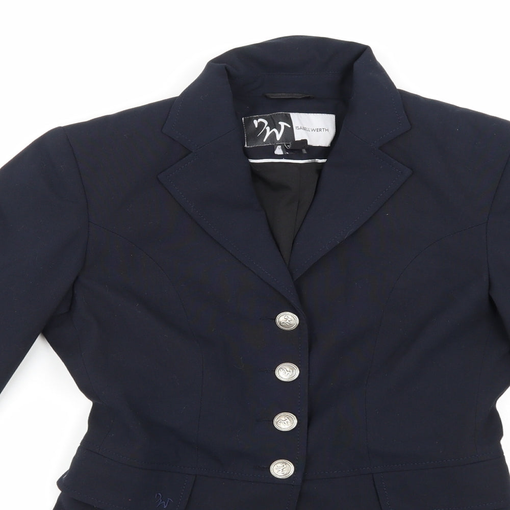 ISABELL WERTH Womens Blue   Pea Coat Coat Size 6