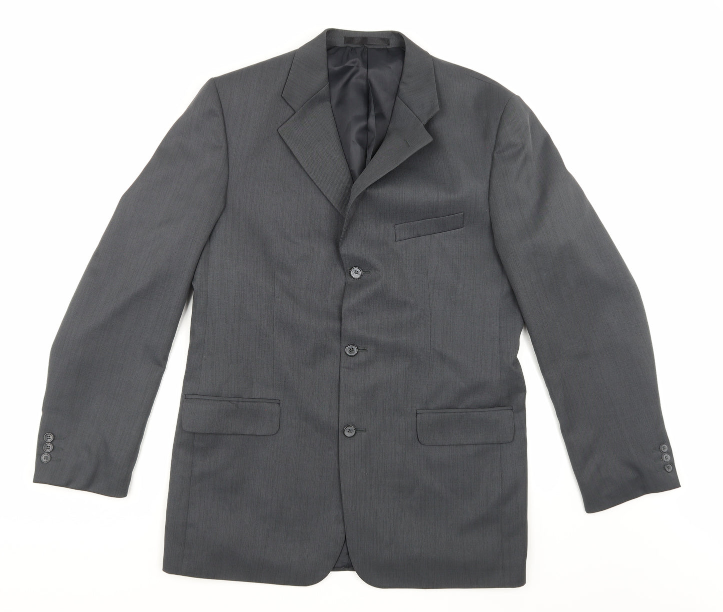 Zantos Mens Grey  Rayon Jacket Suit Jacket Size 40