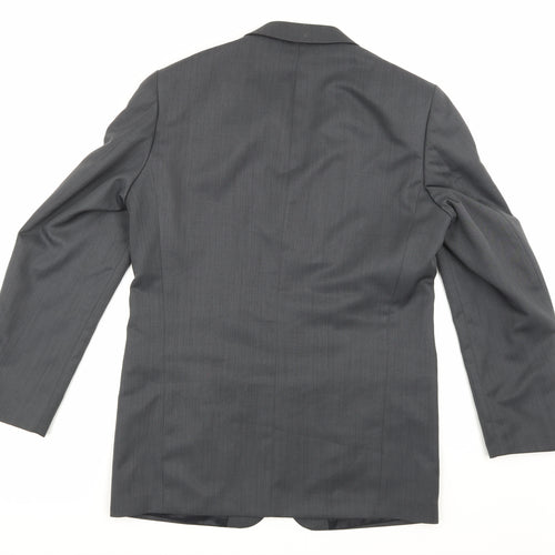Zantos Mens Grey  Rayon Jacket Suit Jacket Size 40