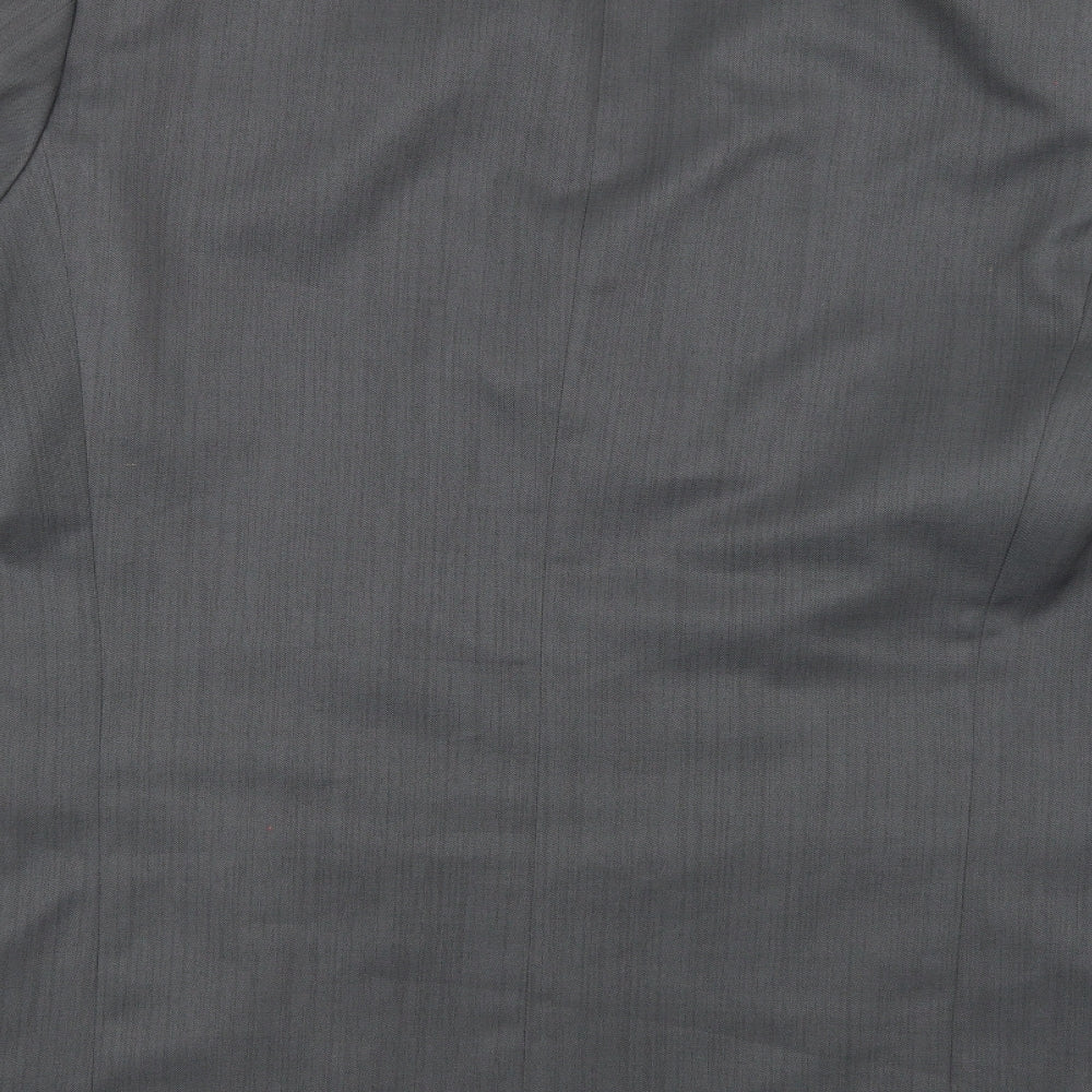 Zantos Mens Grey  Rayon Jacket Suit Jacket Size 40