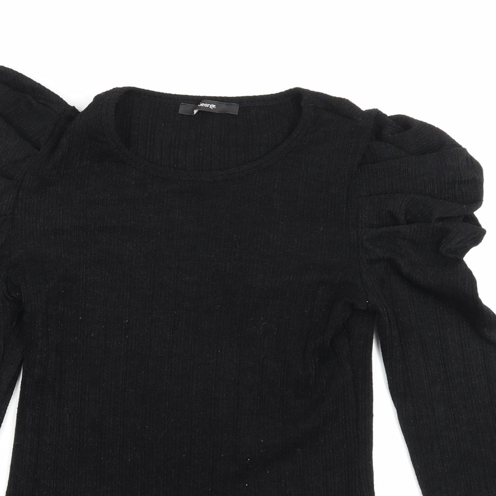 George Womens Black  Knit Pullover Jumper Size 10