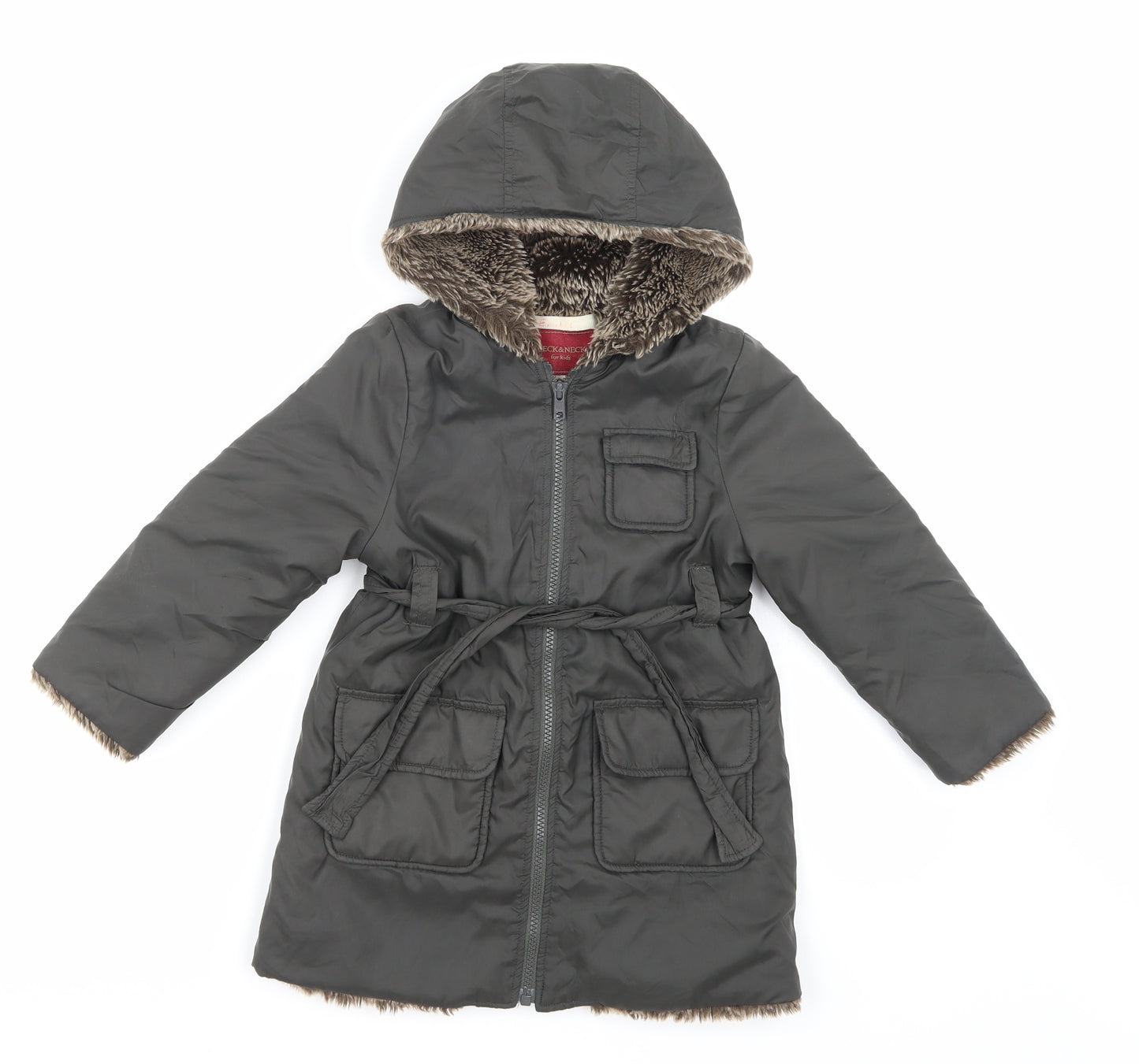 Neck & Neck Boys Brown   Basic Coat Coat Size 2 Years