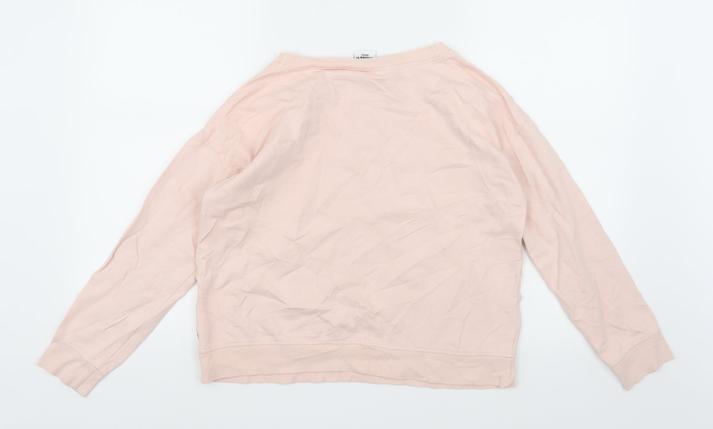 Smiley Girls Pink  Jersey Pullover Sweatshirt Size 12 Years  - smiley face