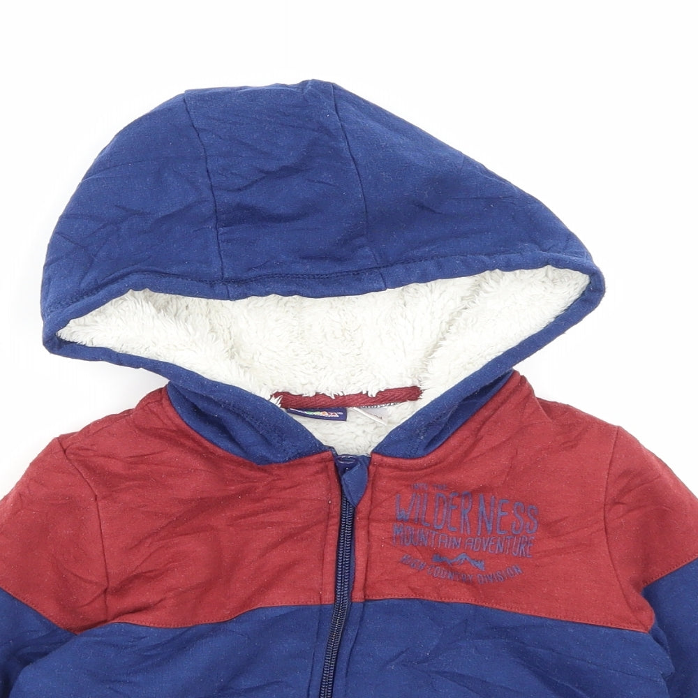 lulipu Boys Blue   Full Zip Hoodie Size 2-3 Years