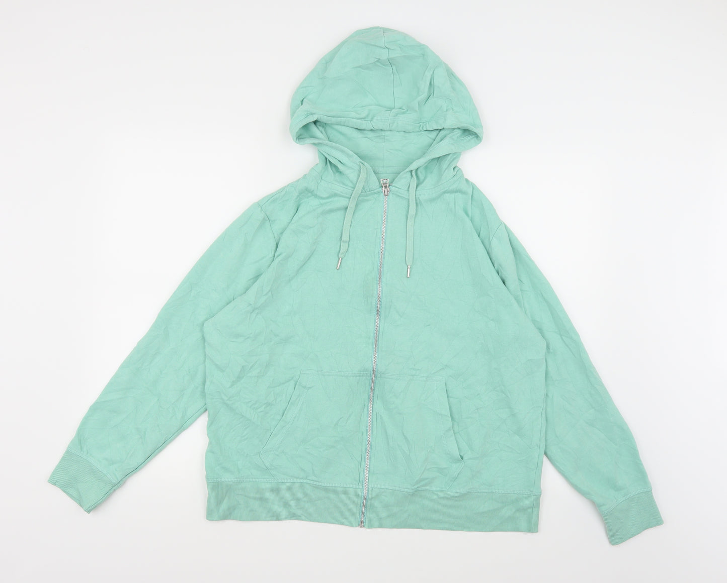 TU Womens Green  Jersey Full Zip Hoodie Size 18