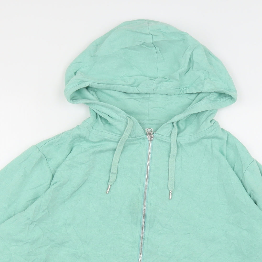 TU Womens Green  Jersey Full Zip Hoodie Size 18