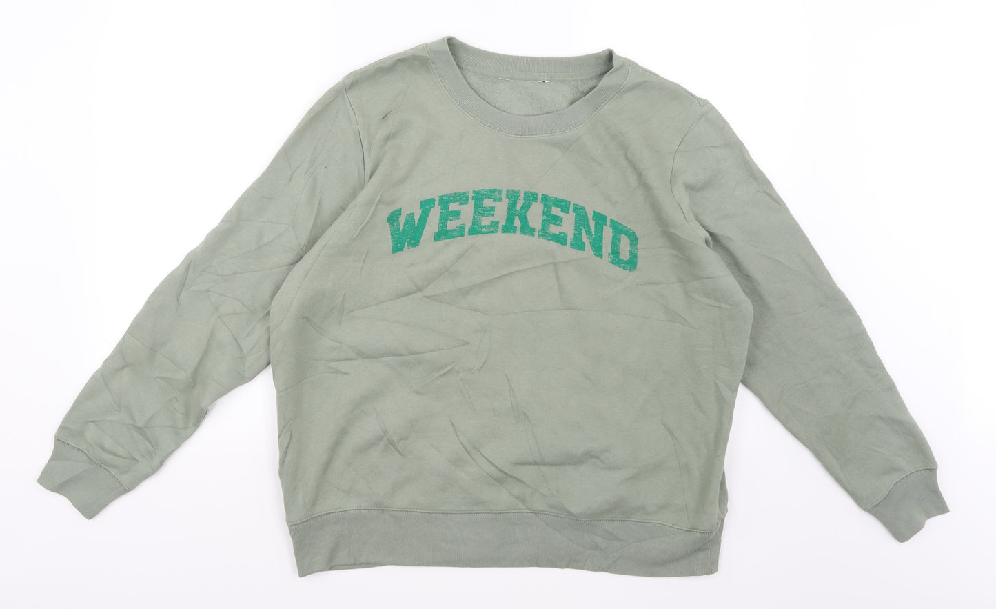 Marks and Spencer Womens Green  Jersey Pullover Sweatshirt Size 16