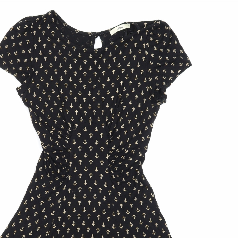 Oasis Womens Black   T-Shirt Dress  Size S