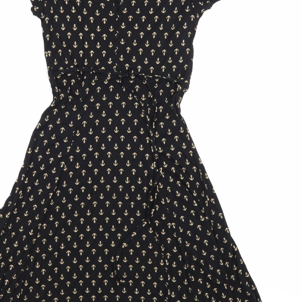 Oasis Womens Black   T-Shirt Dress  Size S