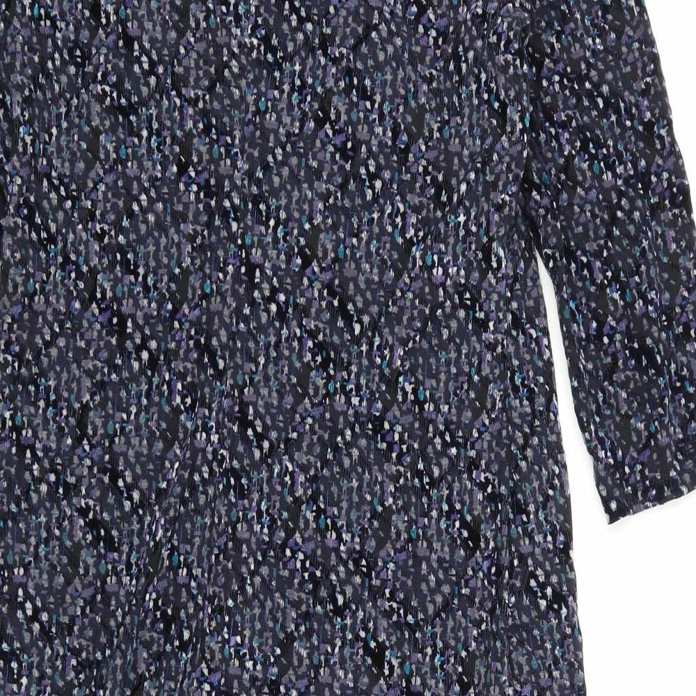 Laura Ashley Womens Purple Floral  A-Line  Size 14