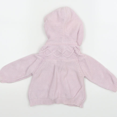 Debenhams Girls Pink  Knit Cardigan Jumper Size 3-6 Months