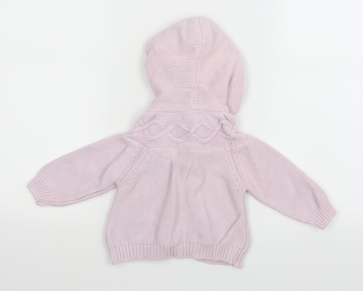Debenhams Girls Pink  Knit Cardigan Jumper Size 3-6 Months