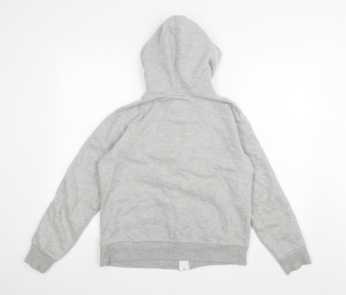 MALIKA Womens Grey  Jersey Full Zip Hoodie Size L