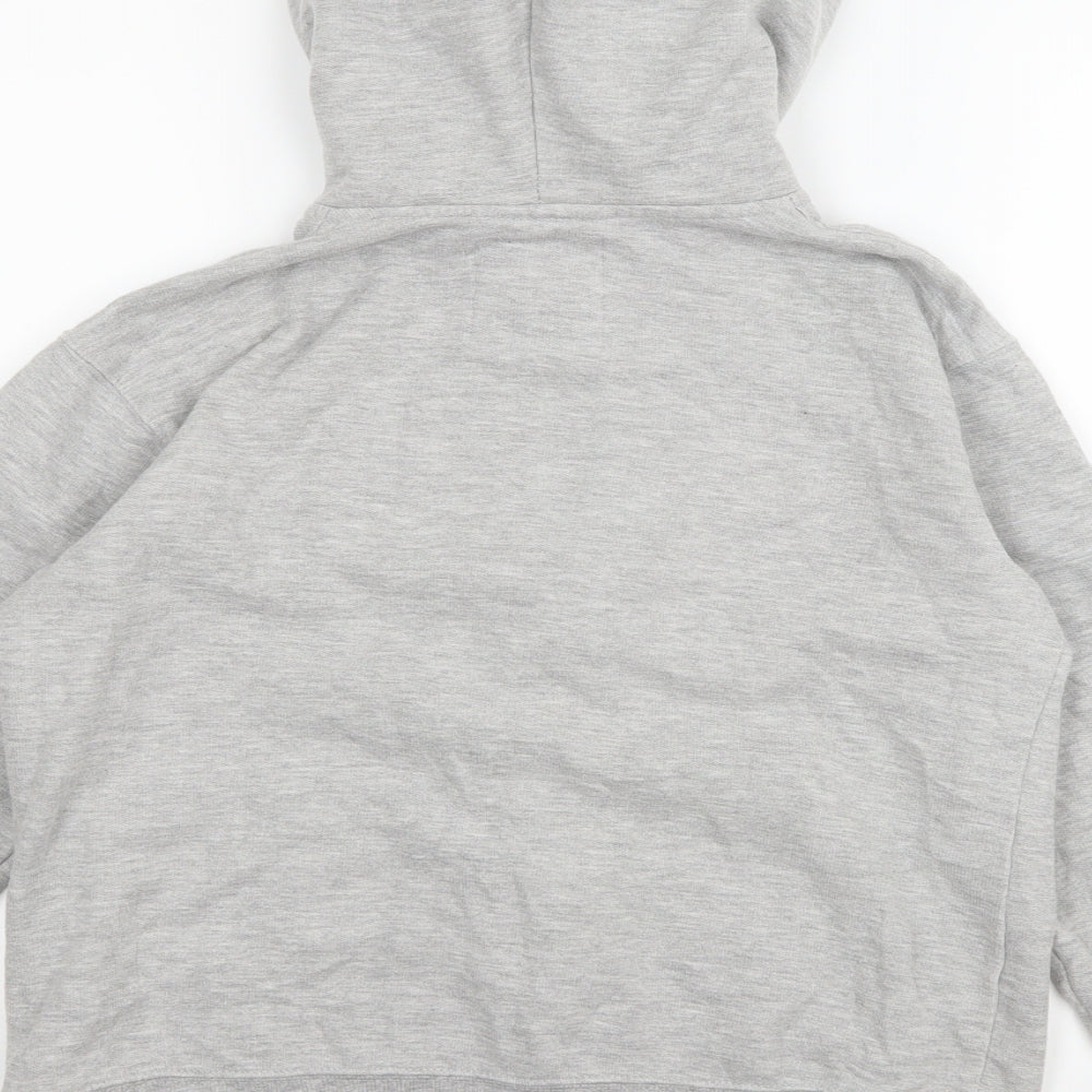 MALIKA Womens Grey  Jersey Full Zip Hoodie Size L