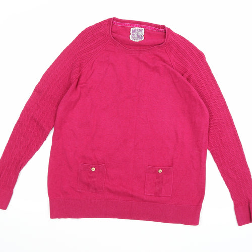 Mantaray Womens Pink  Knit Pullover Jumper Size 18