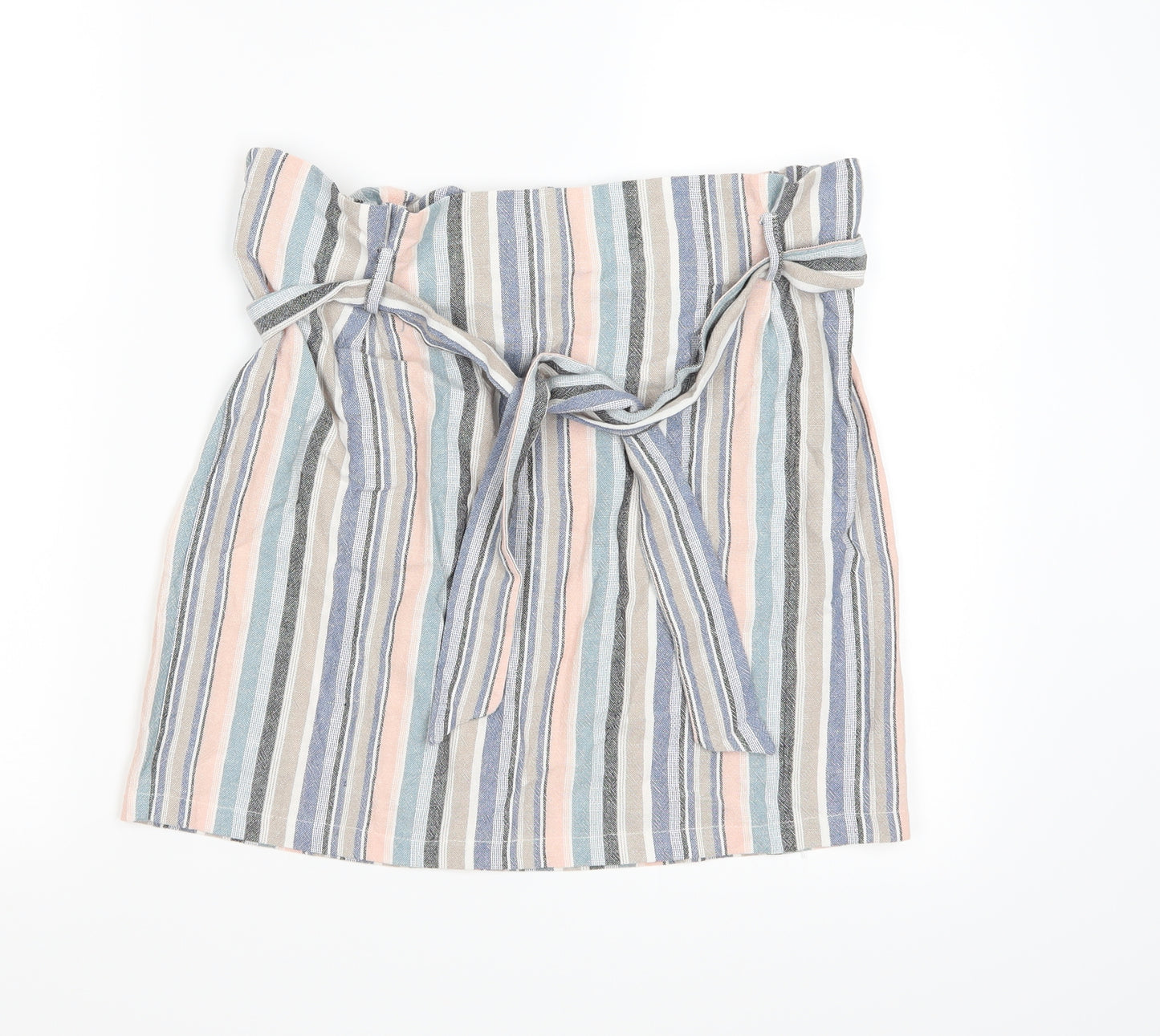 New Look Womens Multicoloured Striped  A-Line Skirt Size 8
