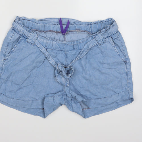 Seraphine Womens Blue  Denim Hot Pants Shorts Size 12