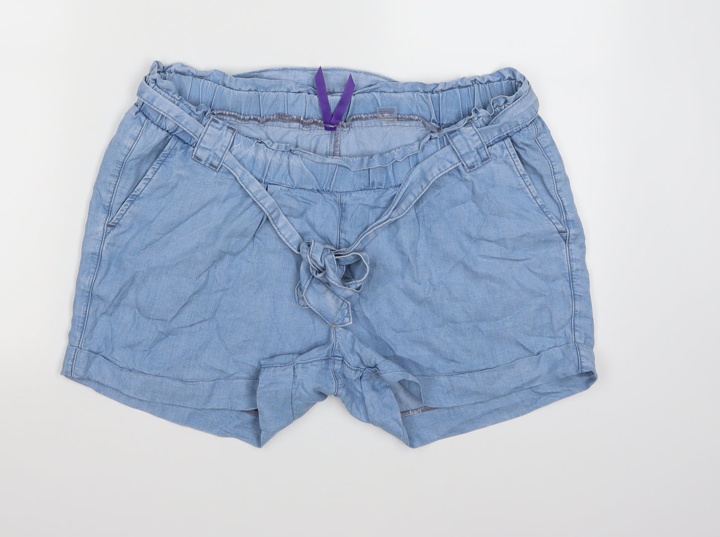 Seraphine Womens Blue  Denim Hot Pants Shorts Size 12