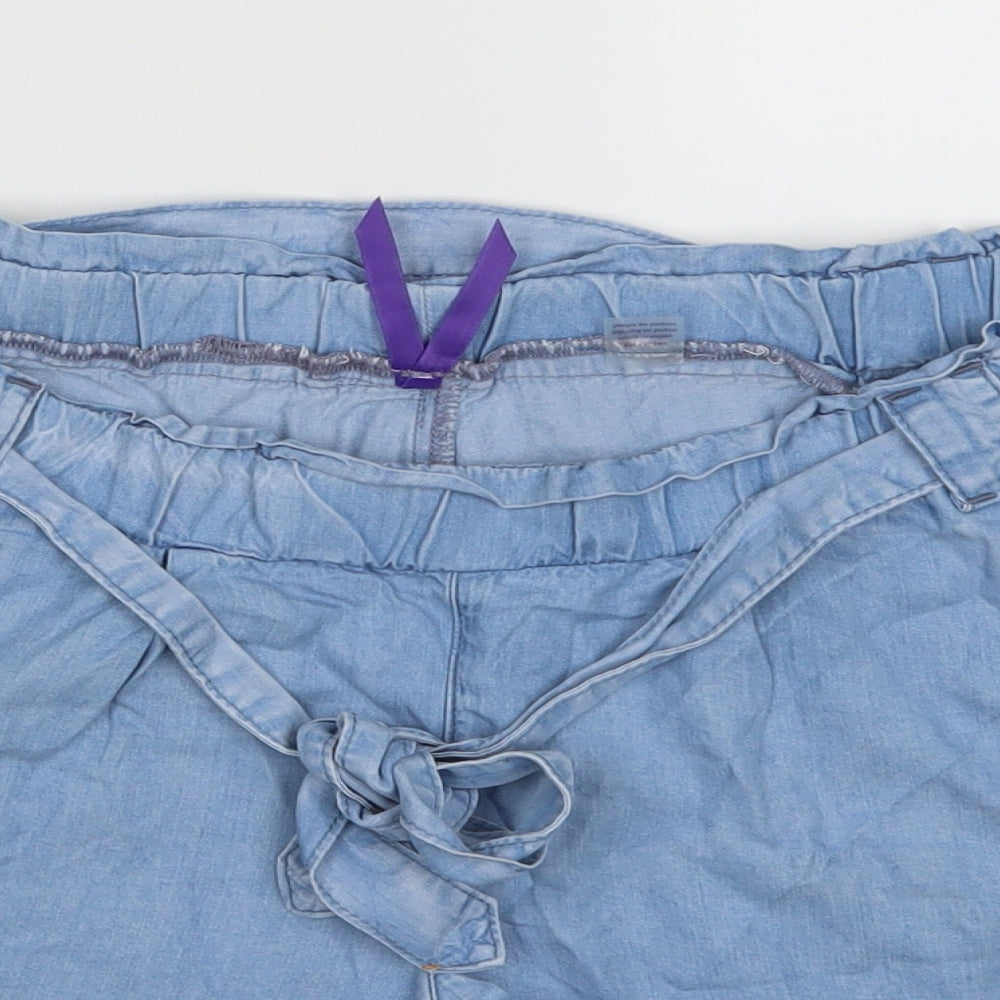Seraphine Womens Blue  Denim Hot Pants Shorts Size 12