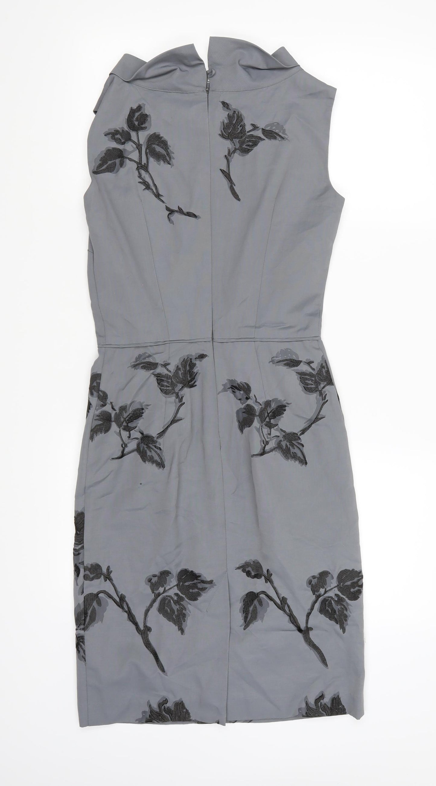 Reiss Womens Grey Floral  A-Line  Size 6