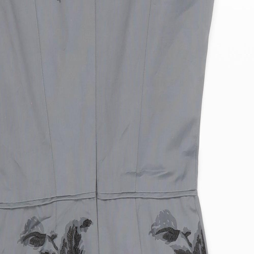 Reiss Womens Grey Floral  A-Line  Size 6