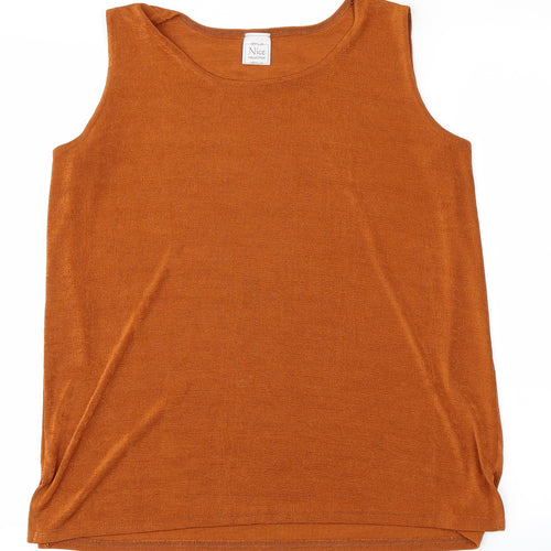NICE Womens Brown   Basic Tank Size M