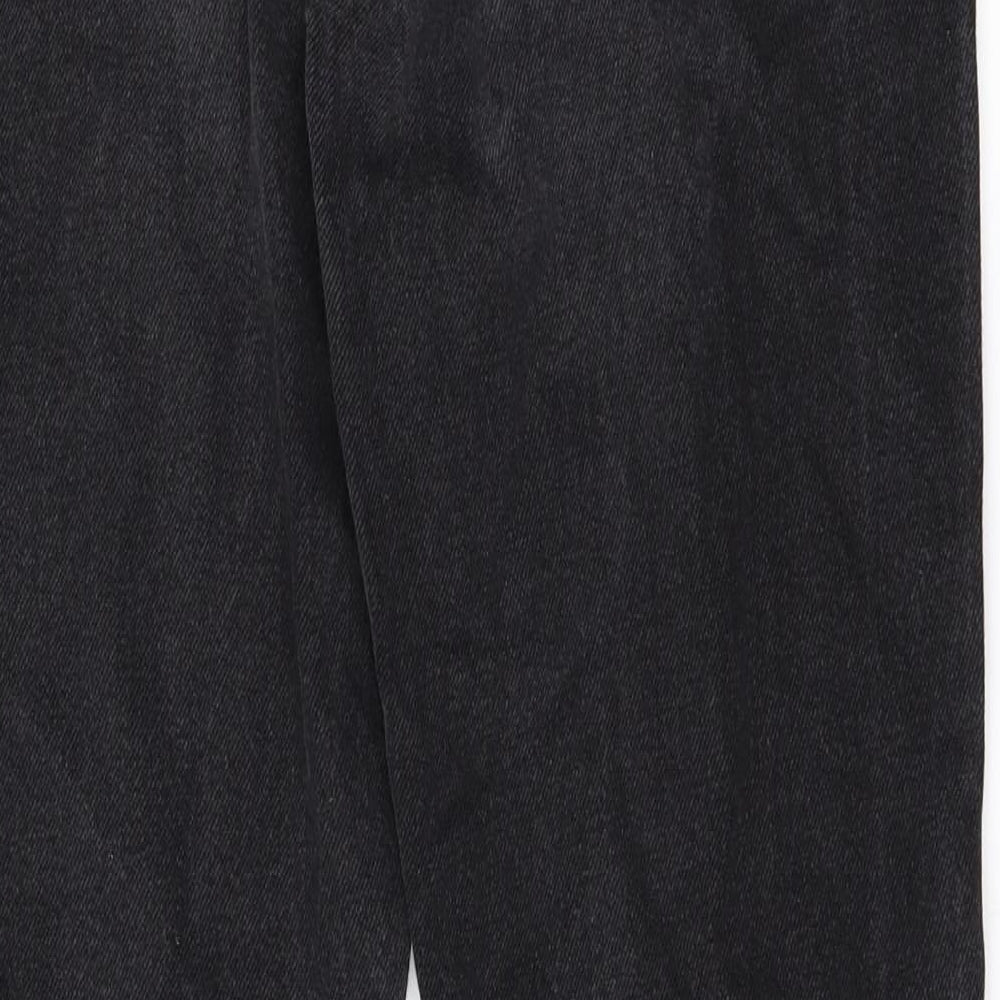 Topshop Womens Black  Denim Bootcut Jeans Size 10 L30 in