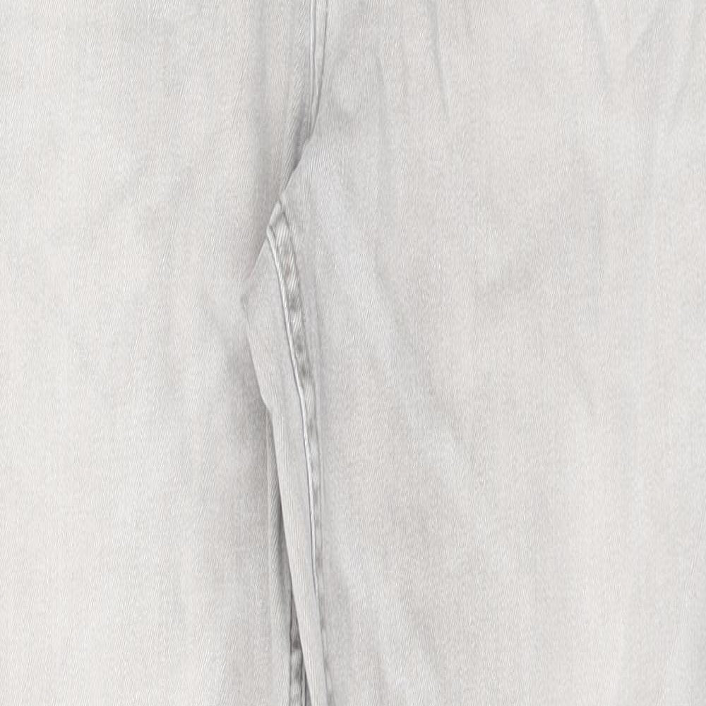 m&s Womens Grey  Denim Straight Jeans Size 12 L31 in