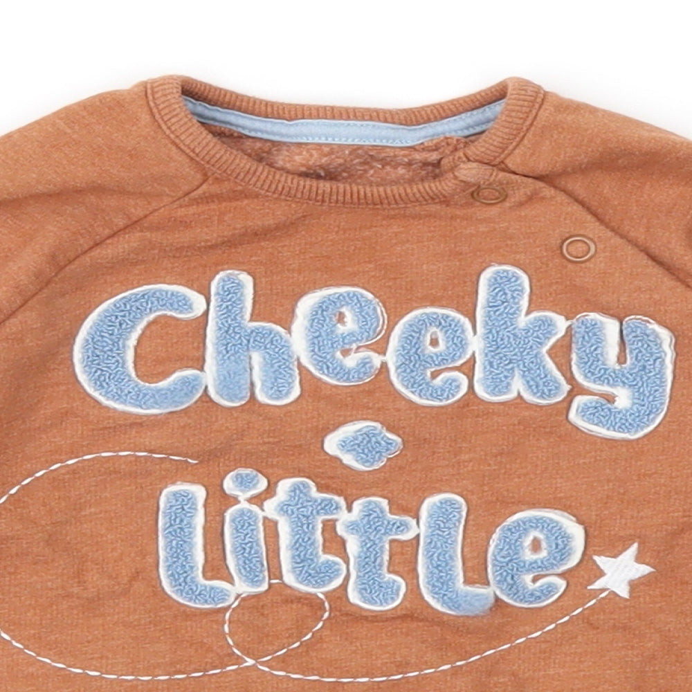 George Baby Orange   Pullover Jumper Size 6-9 Months
