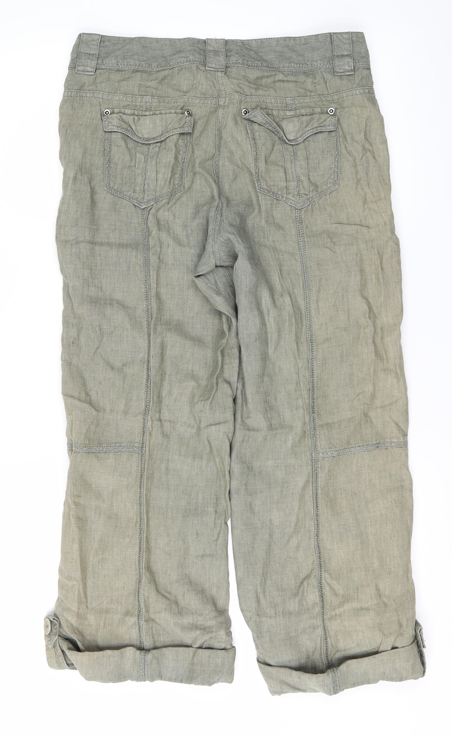 Principles Womens Green   Cargo Trousers Size 10 L22 in