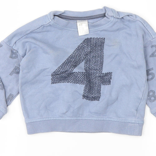 H&M Boys Blue   Pullover Jumper Size 6-9 Months