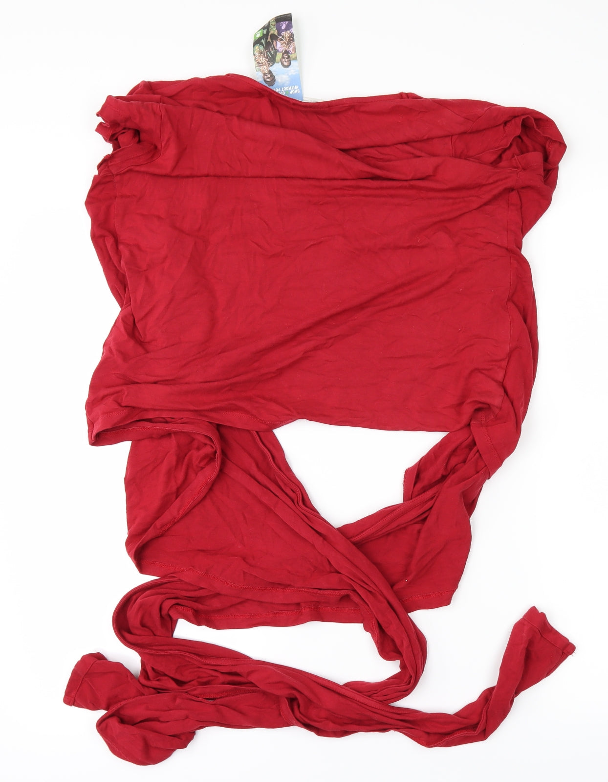JoJo Maman Womens Red   Wrap T-Shirt Size M
