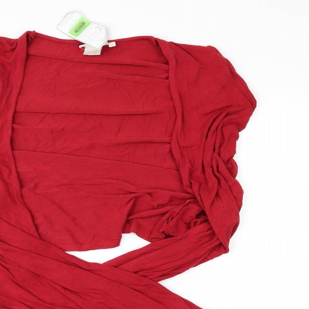 JoJo Maman Womens Red   Wrap T-Shirt Size M