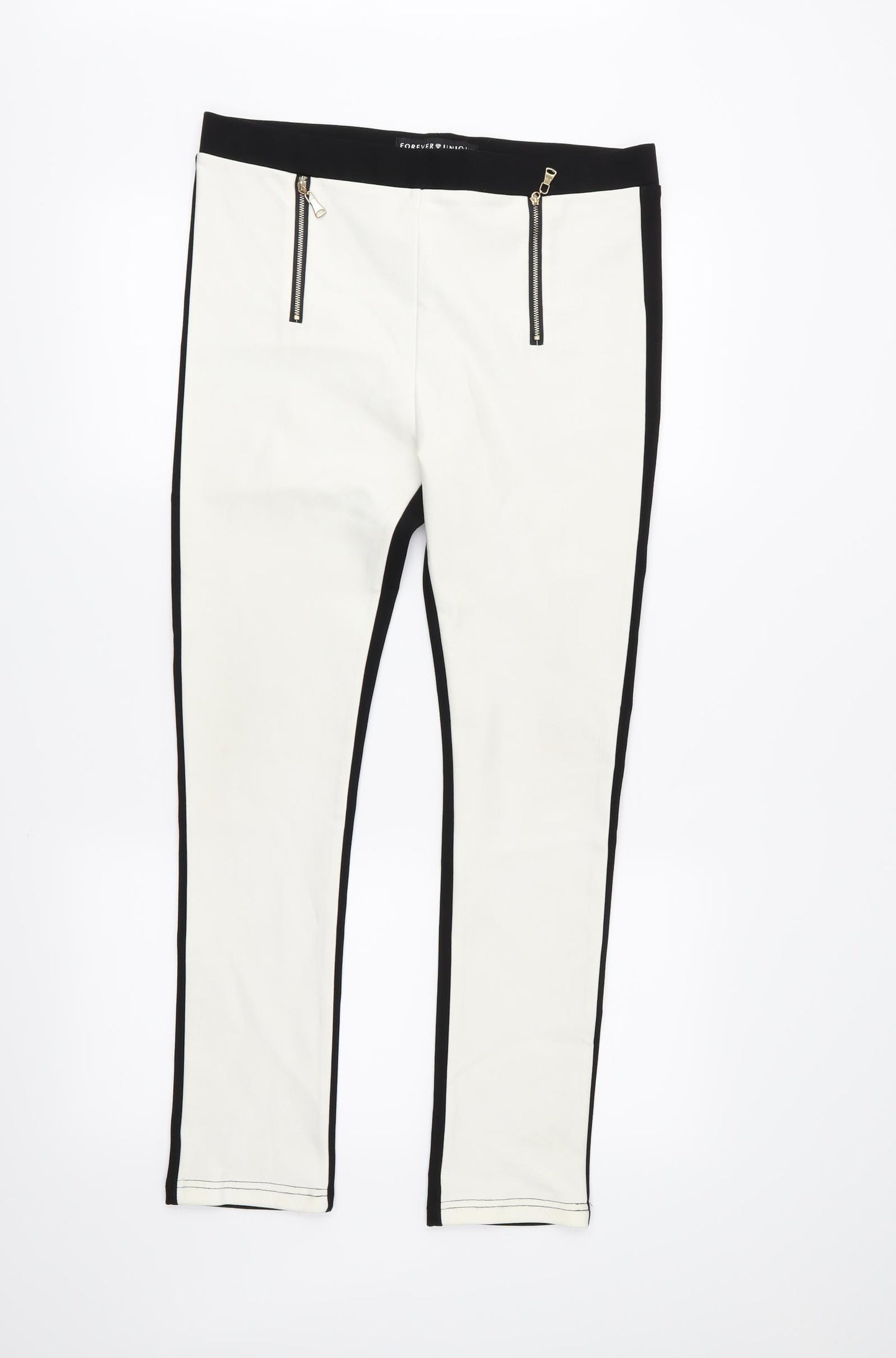 Forever Unique Womens White   Jegging Jeans Size 12 L27 in